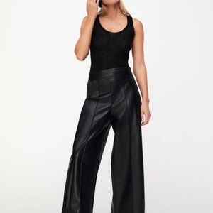 Zara Leather Wide Leg Pants